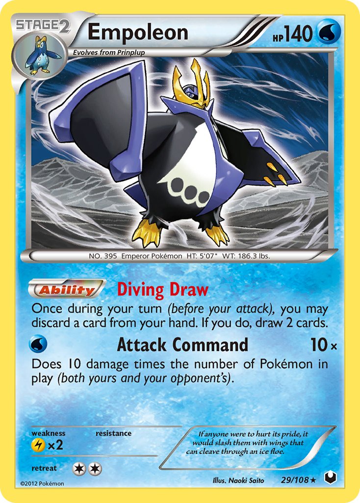 Empoleon (29/108) (Battle Arena Deck Exclusive) (Theme Deck Exclusive) [Black & White: Dark Explorers] | Rock City Comics