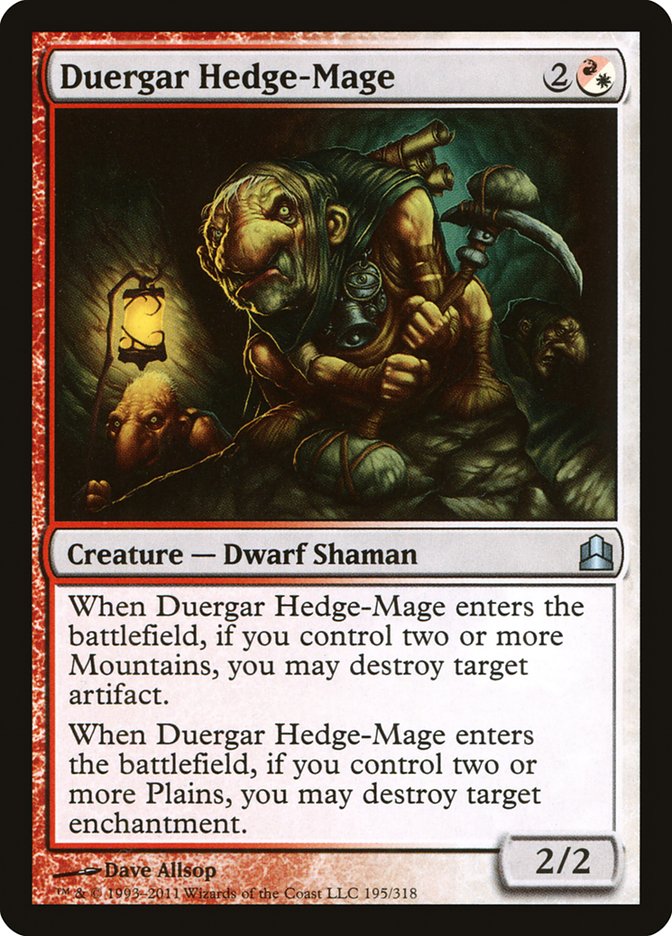 Duergar Hedge-Mage [Commander 2011] | Rock City Comics