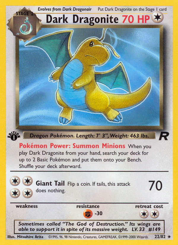 Dark Dragonite (22/82) [Team Rocket 1st Edition] | Rock City Comics