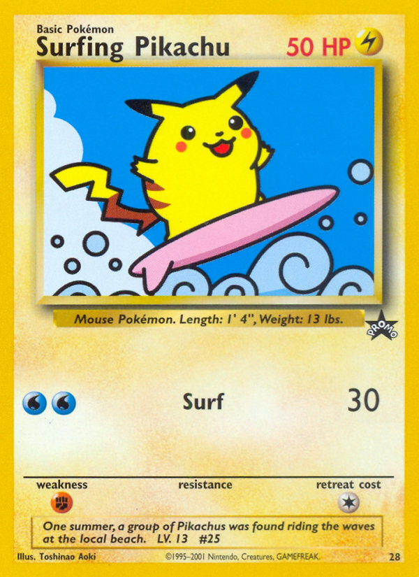 Surfing Pikachu (28) [Wizards of the Coast: Black Star Promos] | Rock City Comics