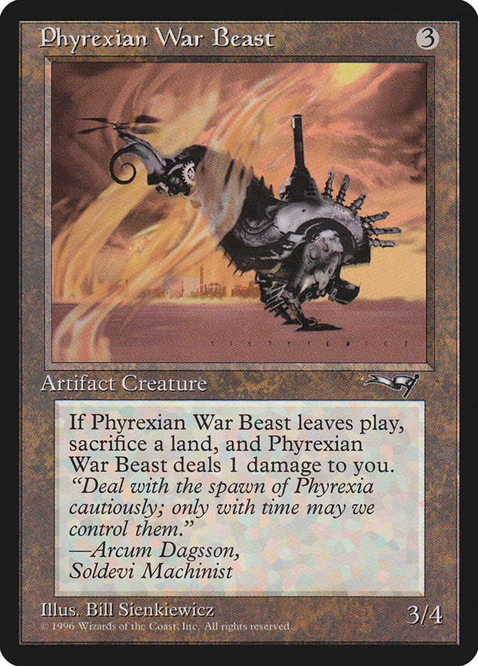 Phyrexian War Beast (Signature on Right) [Alliances] | Rock City Comics