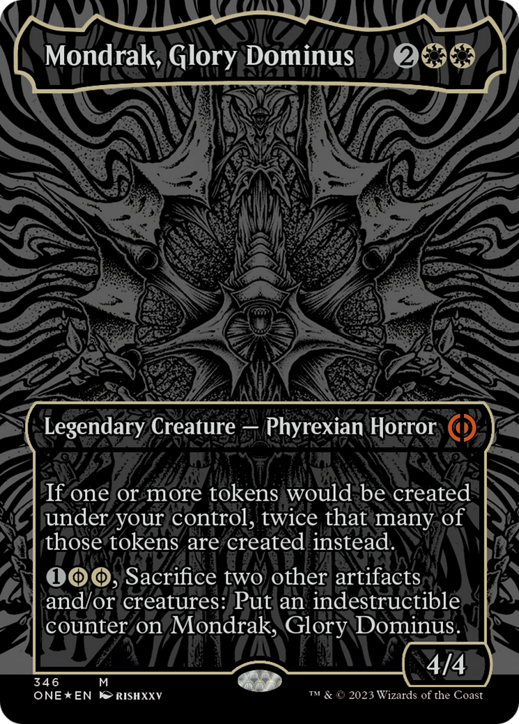 Mondrak, Glory Dominus (Oil Slick Raised Foil) [Phyrexia: All Will Be One] | Rock City Comics