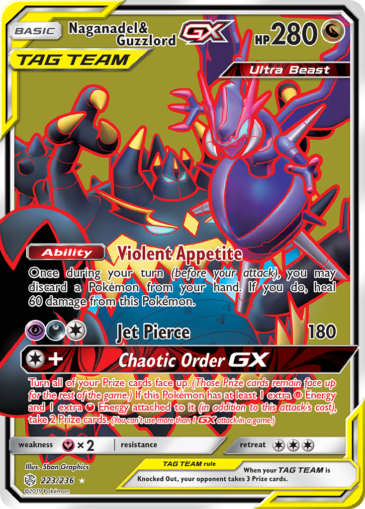 Naganadel & Guzzlord GX (223/236) [Sun & Moon: Cosmic Eclipse] | Rock City Comics