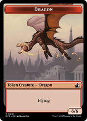 Spirit (0018) // Dragon Double-Sided Token [Ravnica Remastered Tokens] | Rock City Comics