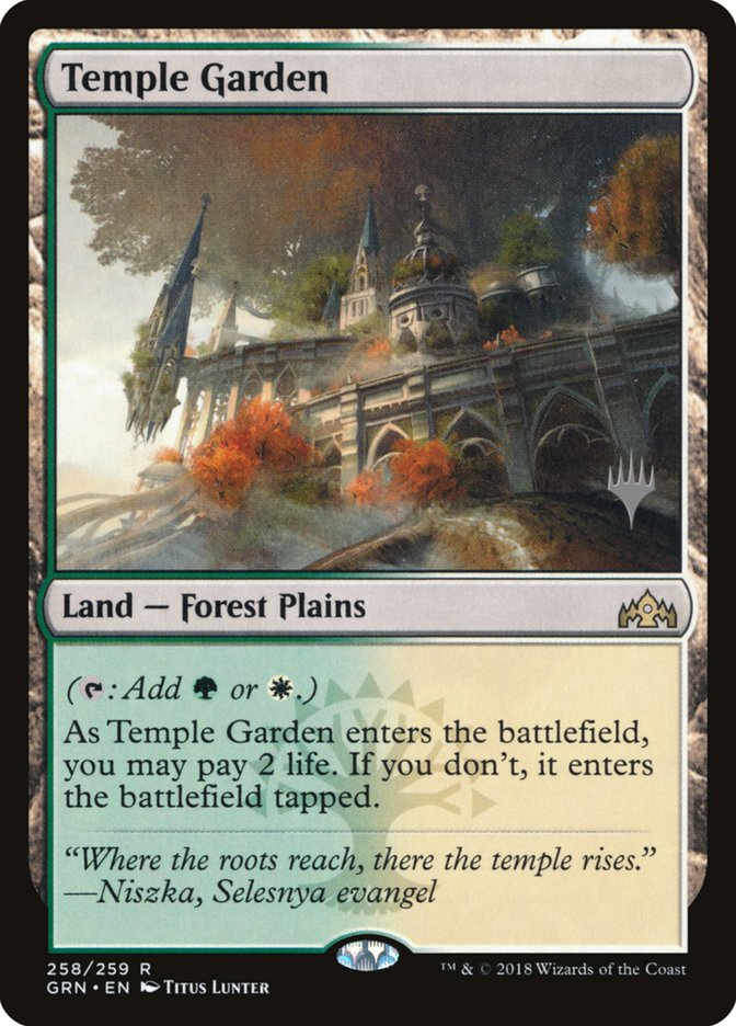 Temple Garden (Promo Pack) [Guilds of Ravnica Promos] | Rock City Comics