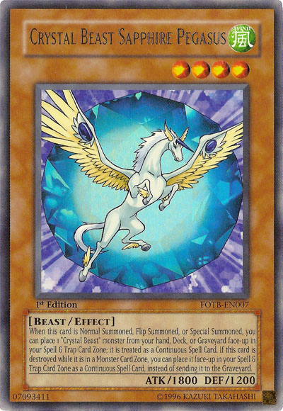 Crystal Beast Sapphire Pegasus [FOTB-EN007] Ultra Rare | Rock City Comics