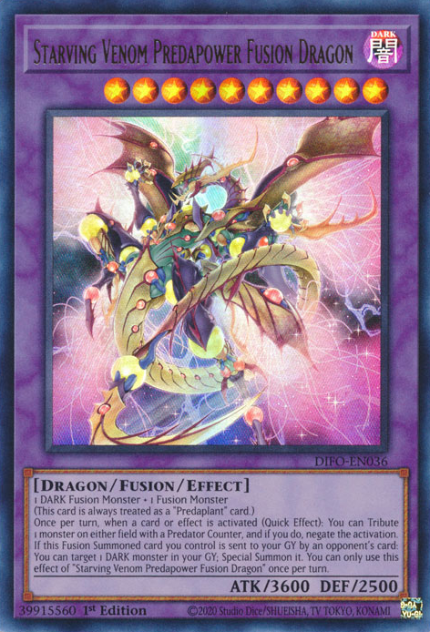 Starving Venom Predapower Fusion Dragon [DIFO-EN036] Ultra Rare | Rock City Comics