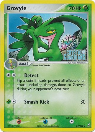 Grovyle (32/100) (Stamped) [EX: Crystal Guardians] | Rock City Comics