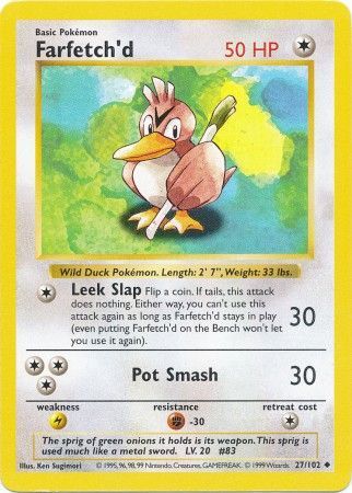 Farfetch'd (27/102) [Base Set Shadowless Unlimited] | Rock City Comics