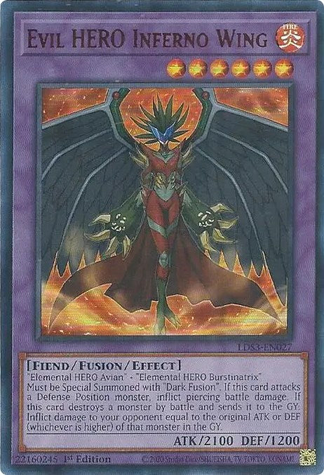 Evil HERO Inferno Wing (Red) [LDS3-EN027] Ultra Rare | Rock City Comics