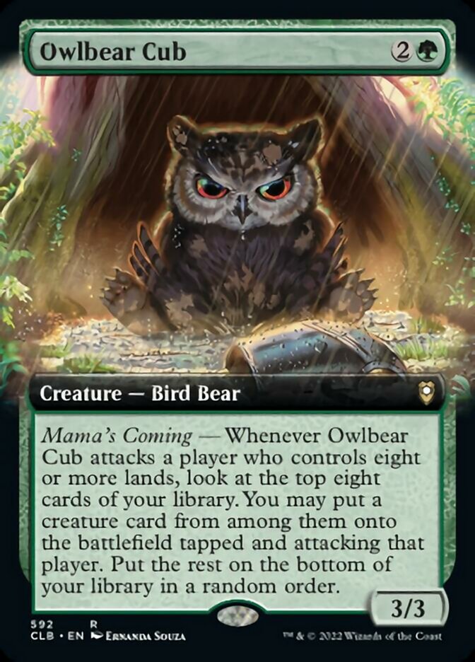 Owlbear Cub (Extended Art) [Commander Legends: Battle for Baldur's Gate] | Rock City Comics