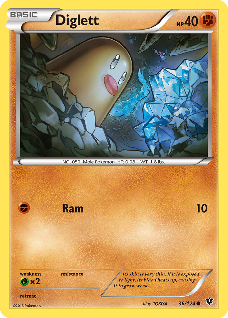 Diglett (36/124) [XY: Fates Collide] | Rock City Comics