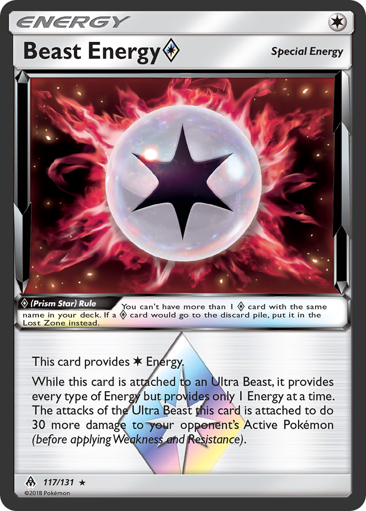 Beast Energy (117/131) (Prism Star) [Sun & Moon: Forbidden Light] | Rock City Comics