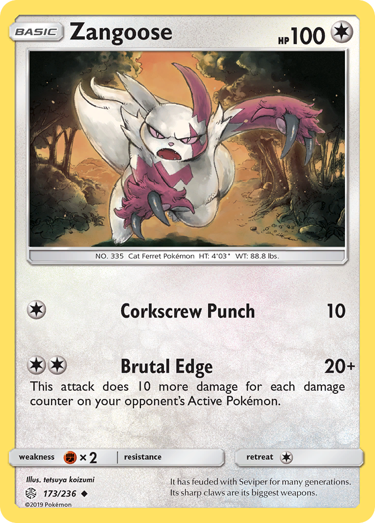 Zangoose (173/236) [Sun & Moon: Cosmic Eclipse] | Rock City Comics