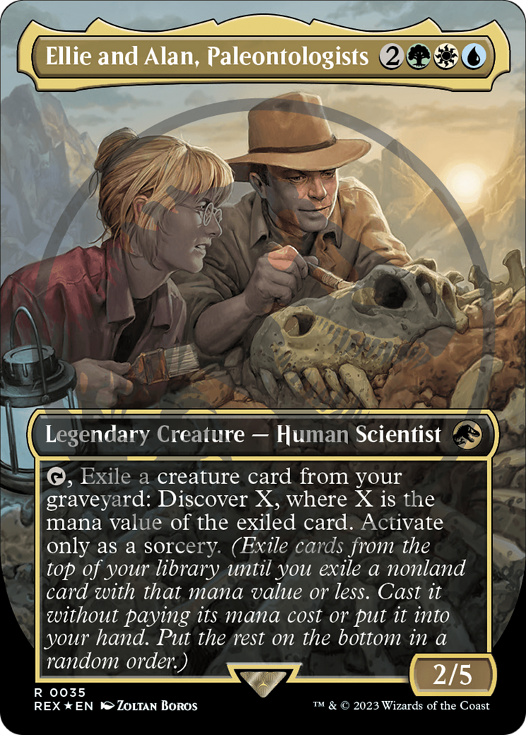 Ellie and Alan, Paleontologists Emblem (Borderless) [Jurassic World Collection Tokens] | Rock City Comics