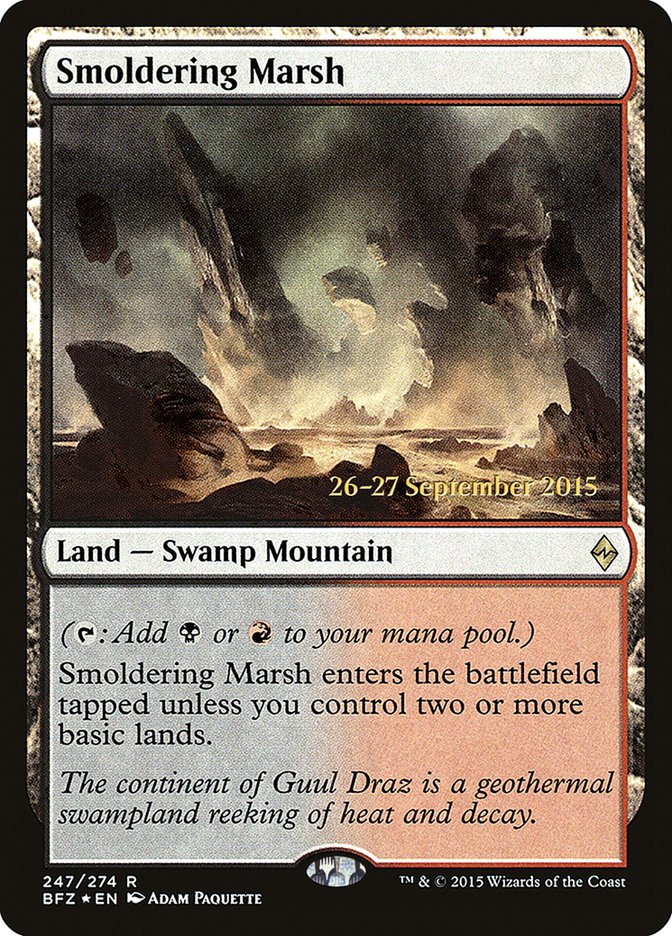 Smoldering Marsh  [Battle for Zendikar Prerelease Promos] | Rock City Comics