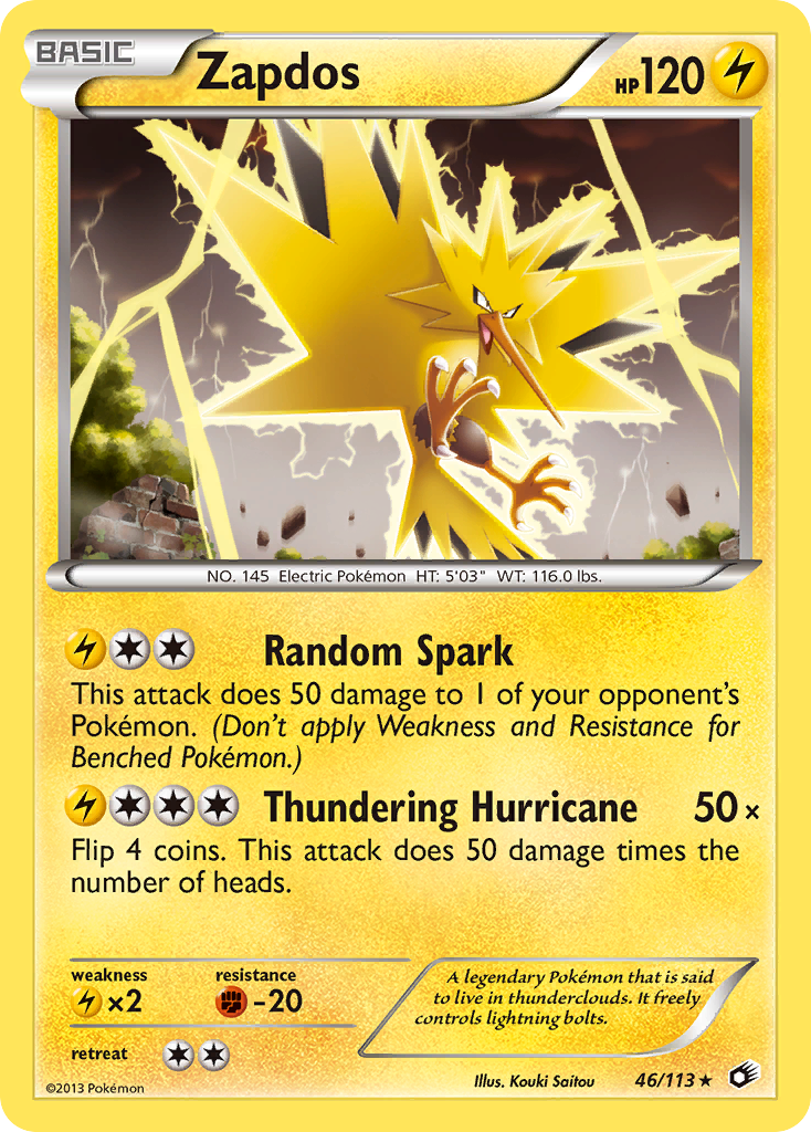 Zapdos (46/113) [Black & White: Legendary Treasures] | Rock City Comics