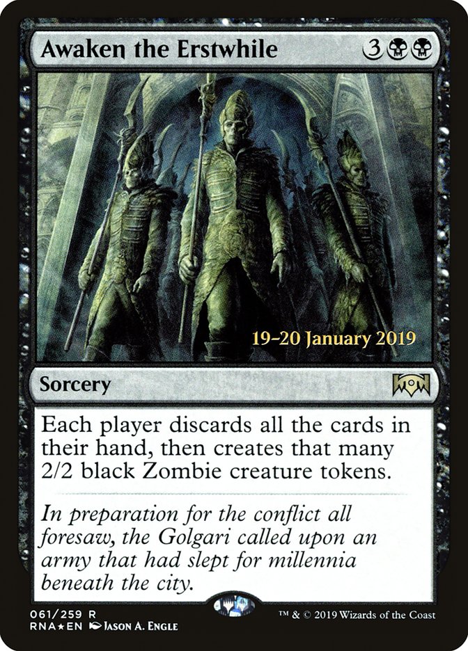 Awaken the Erstwhile [Ravnica Allegiance Prerelease Promos] | Rock City Comics