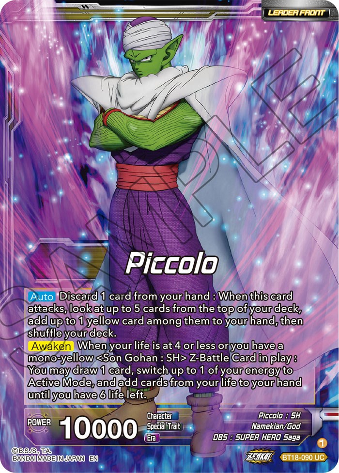 Piccolo // Piccolo, Facing New Foes (BT18-090) [Dawn of the Z-Legends Prerelease Promos] | Rock City Comics