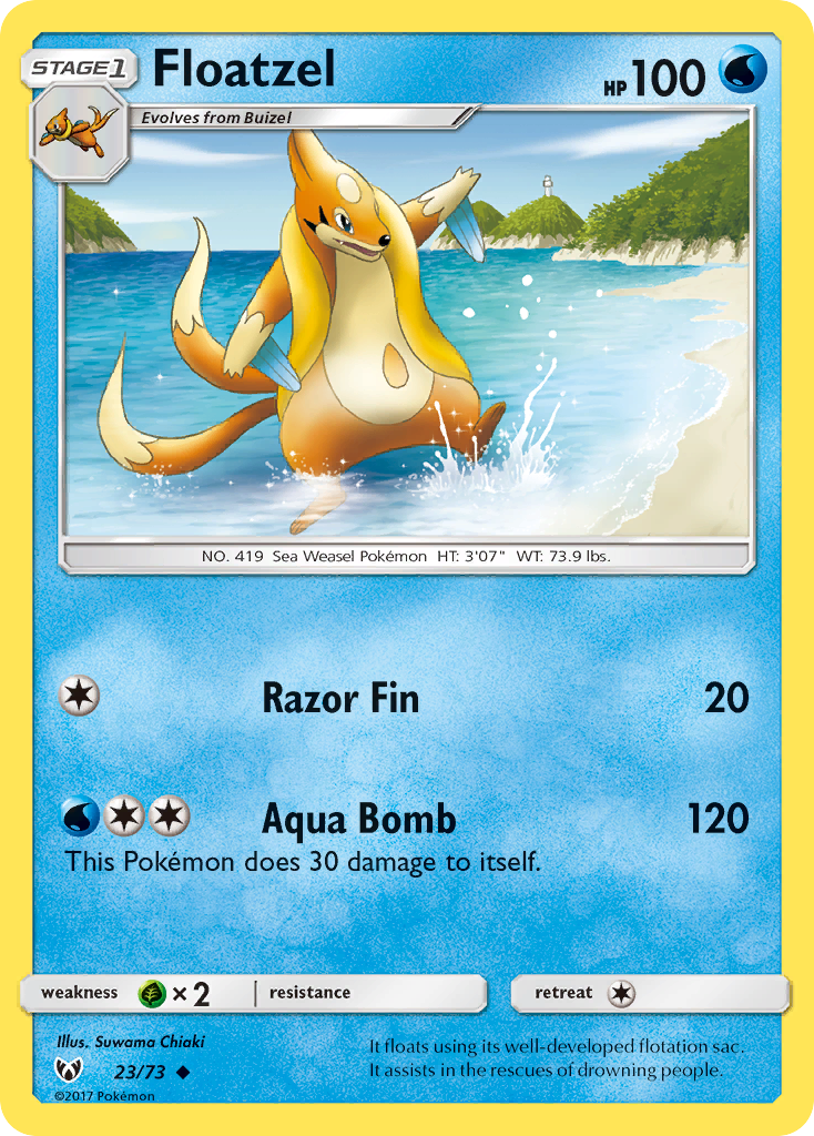 Floatzel (23/73) [Sun & Moon: Shining Legends] | Rock City Comics