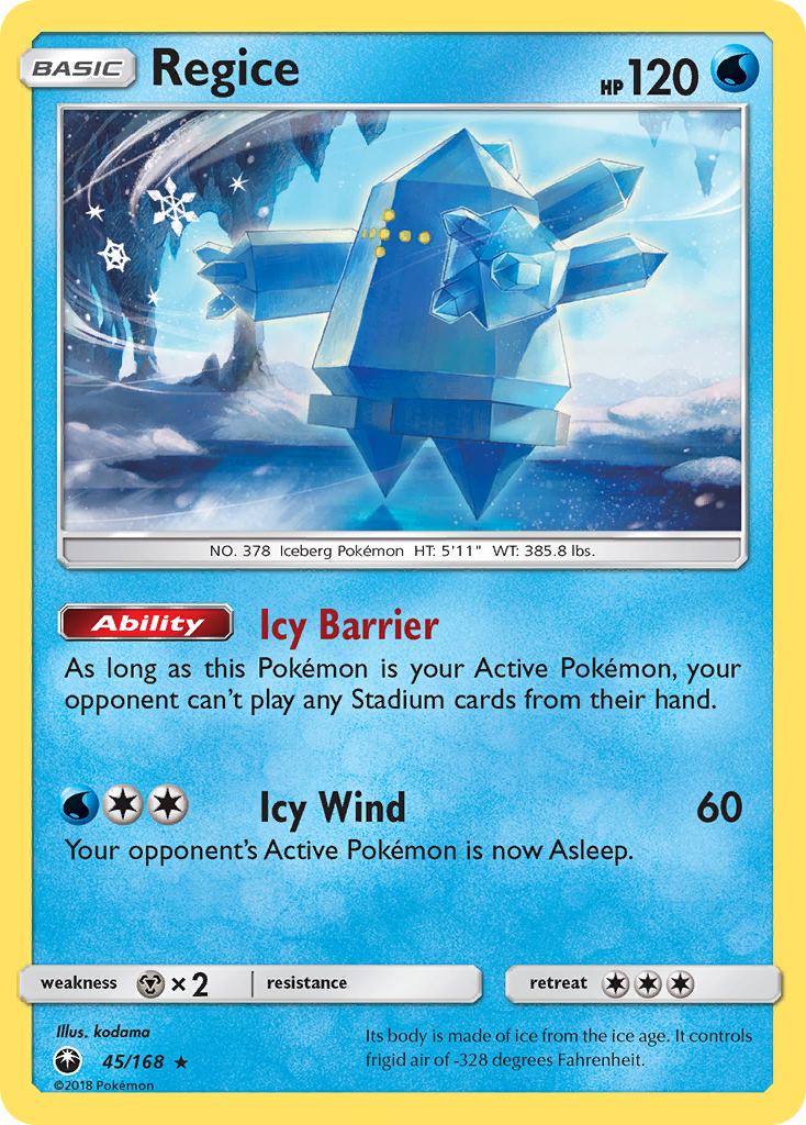 Regice (45/168) [Sun & Moon: Celestial Storm] | Rock City Comics