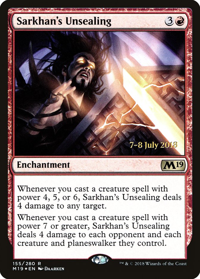 Sarkhan's Unsealing  [Core Set 2019 Prerelease Promos] | Rock City Comics