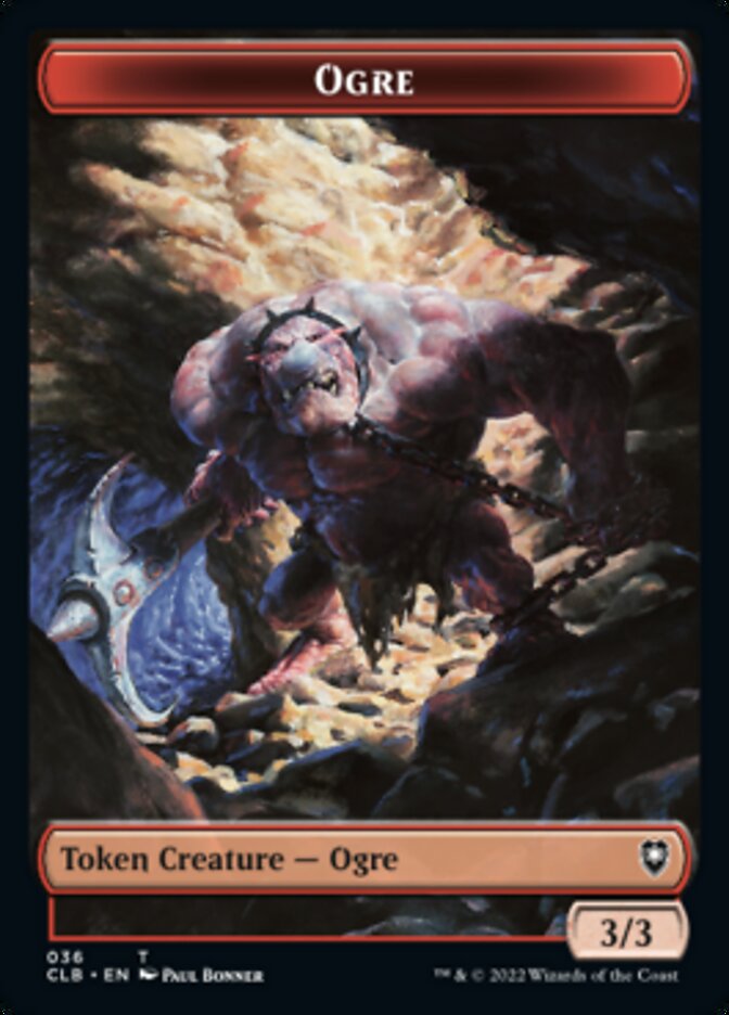 Boar // Ogre Double-sided Token [Commander Legends: Battle for Baldur's Gate Tokens] | Rock City Comics