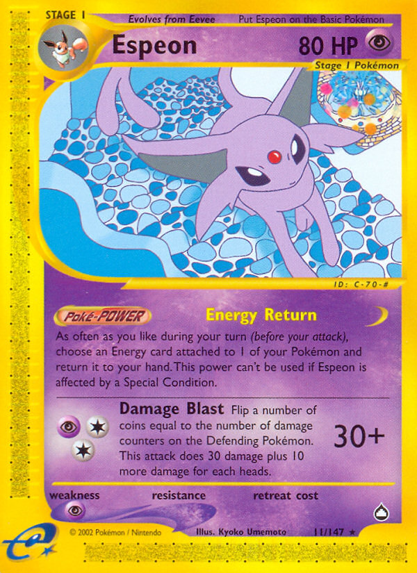 Espeon (11/147) [Aquapolis] | Rock City Comics