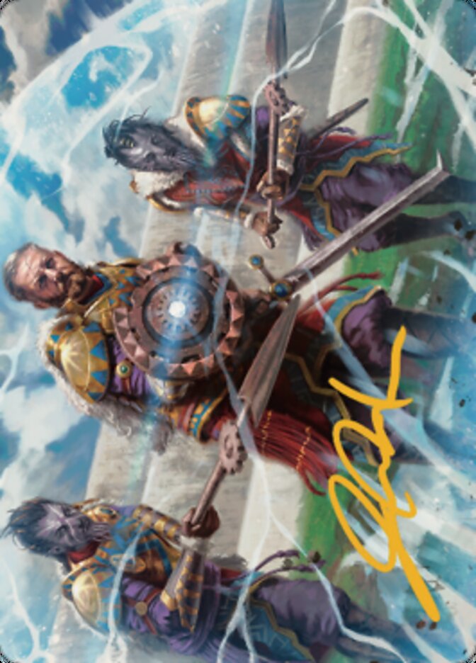 Argivian Phalanx Art Card (Gold-Stamped Signature) [Dominaria United Art Series] | Rock City Comics