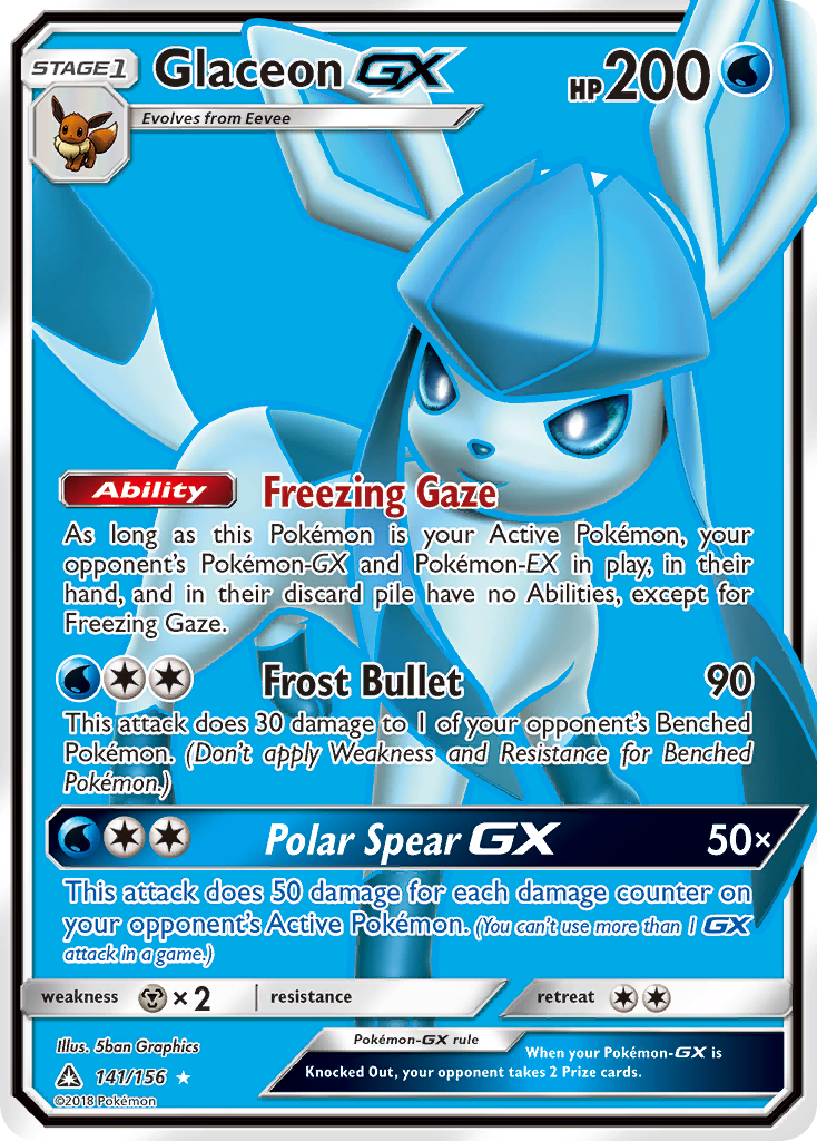 Glaceon GX (141/156) [Sun & Moon: Ultra Prism] | Rock City Comics