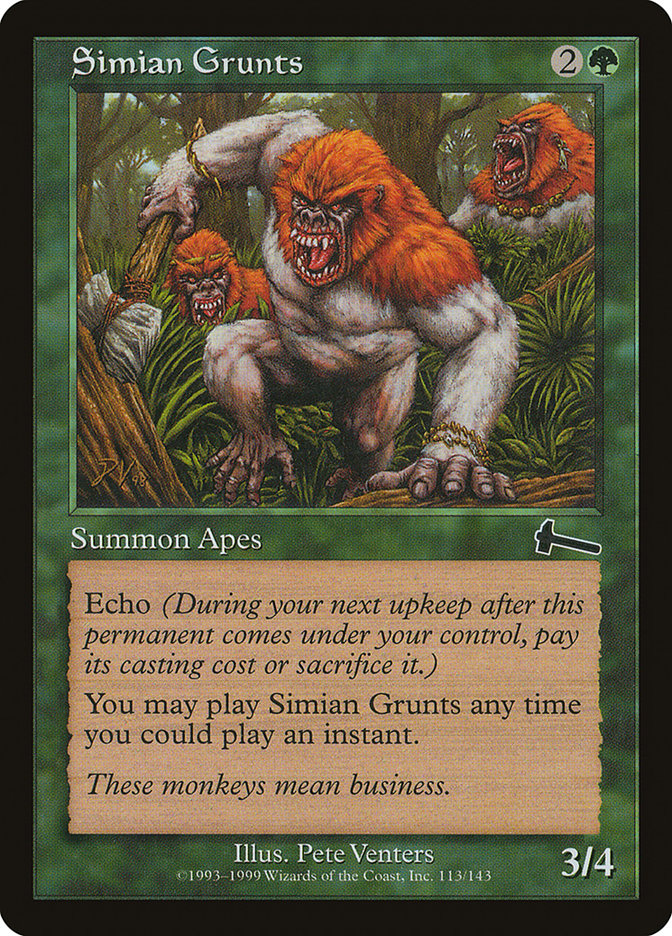 Simian Grunts [Urza's Legacy] | Rock City Comics