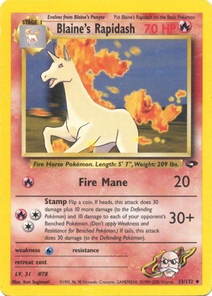 Blaine's Rapidash (33/132) [Gym Challenge Unlimited] | Rock City Comics