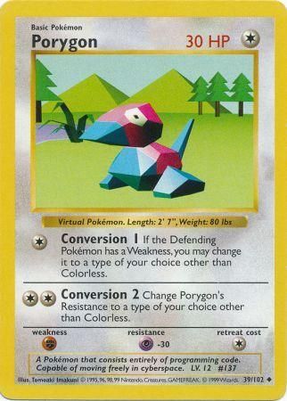 Porygon (39/102) [Base Set Shadowless Unlimited] | Rock City Comics