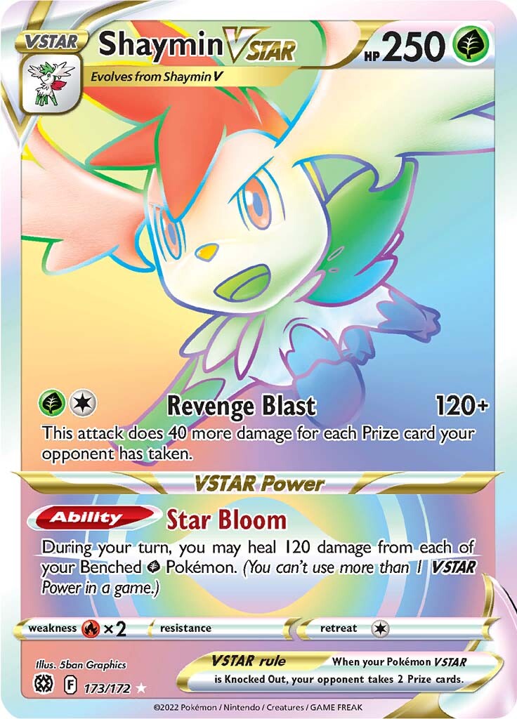 Shaymin VSTAR (173/172) [Sword & Shield: Brilliant Stars] | Rock City Comics