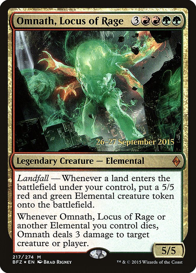 Omnath, Locus of Rage  [Battle for Zendikar Prerelease Promos] | Rock City Comics