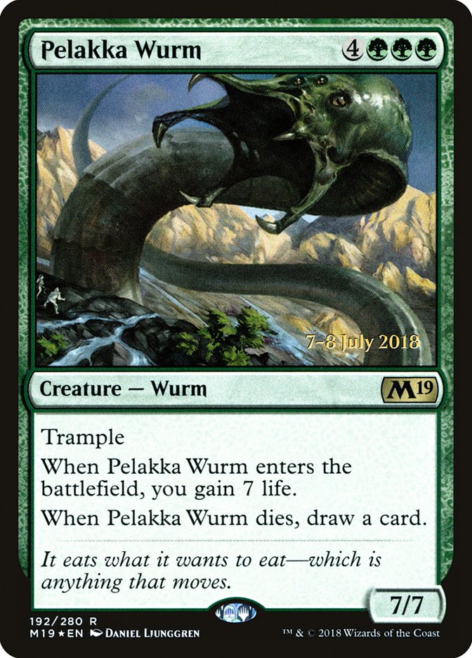 Pelakka Wurm  [Core Set 2019 Prerelease Promos] | Rock City Comics