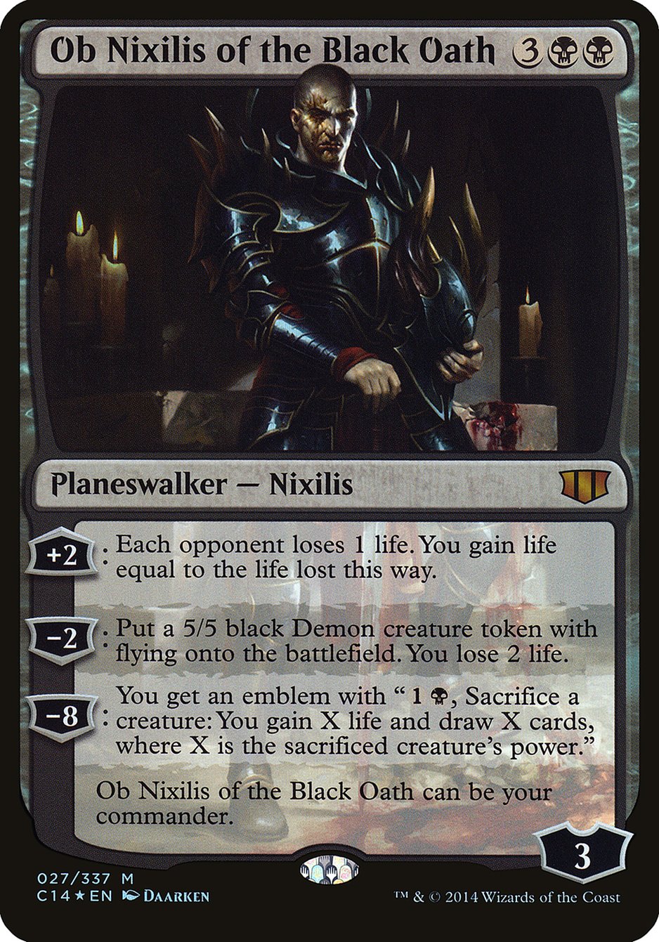 Ob Nixilis of the Black Oath (Oversized) [Commander 2014 Oversized] | Rock City Comics