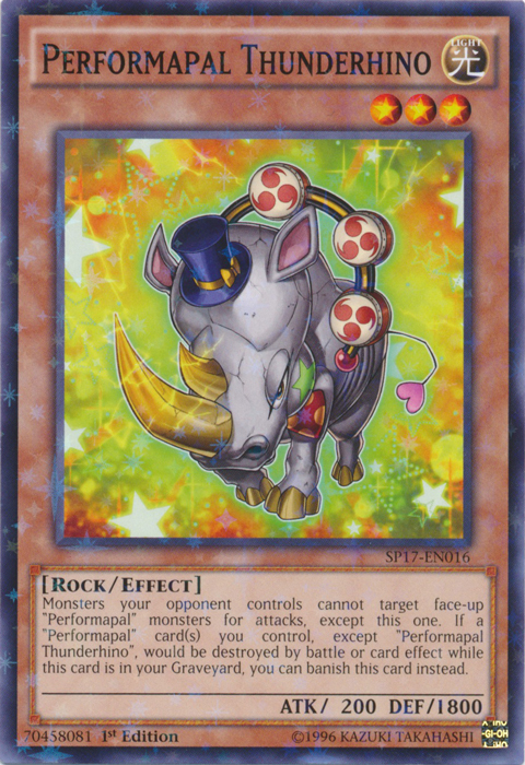 Performapal Thunderhino [SP17-EN016] Starfoil Rare | Rock City Comics