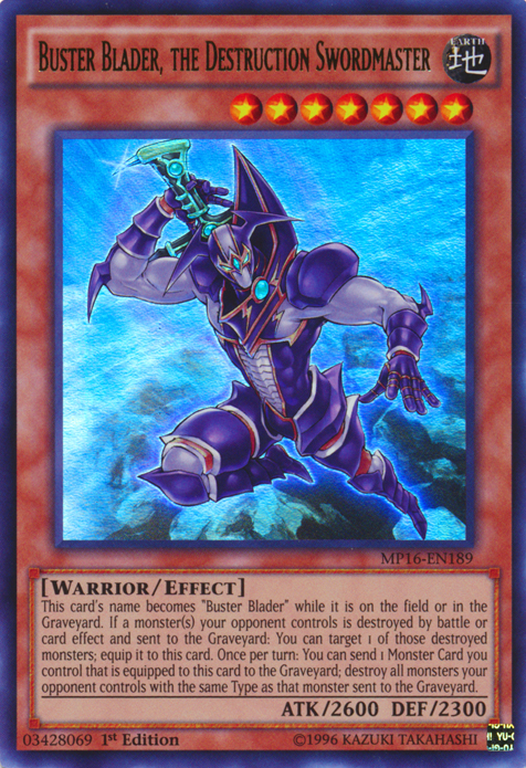 Buster Blader, the Destruction Swordmaster [MP16-EN189] Ultra Rare | Rock City Comics