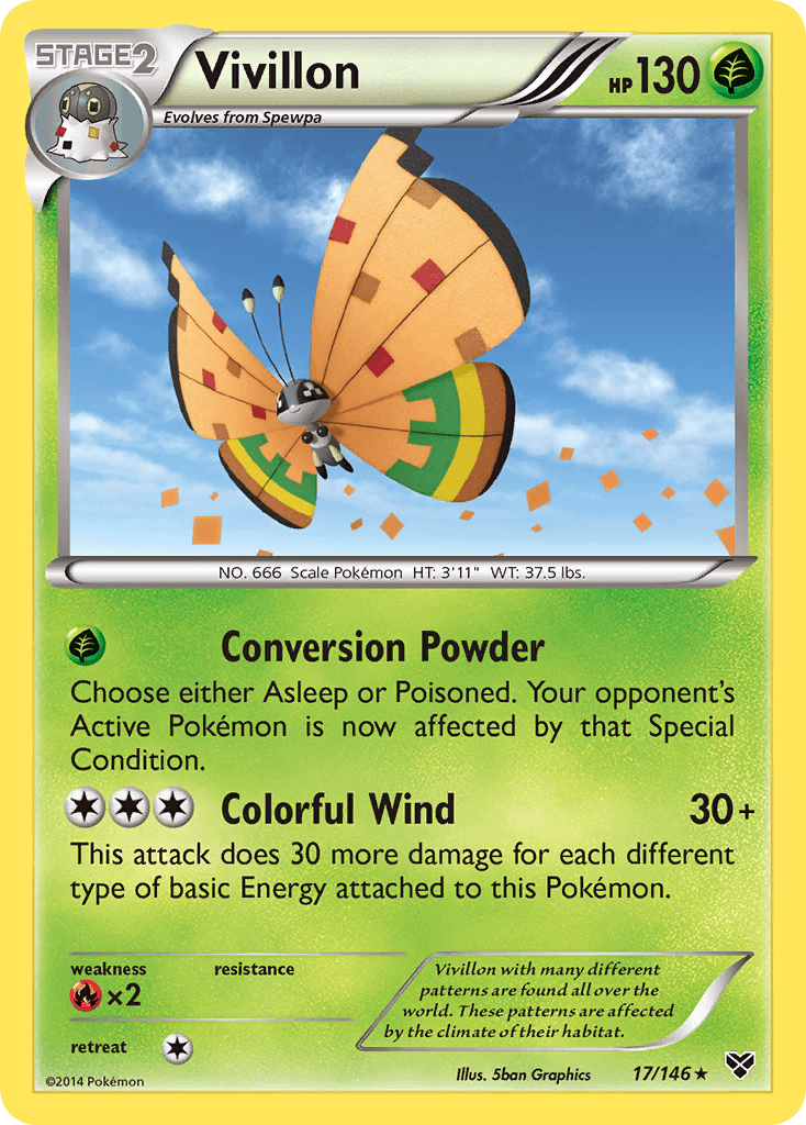 Vivillon (17/146) (High Plains Form/Orange Wings) [XY: Base Set] | Rock City Comics