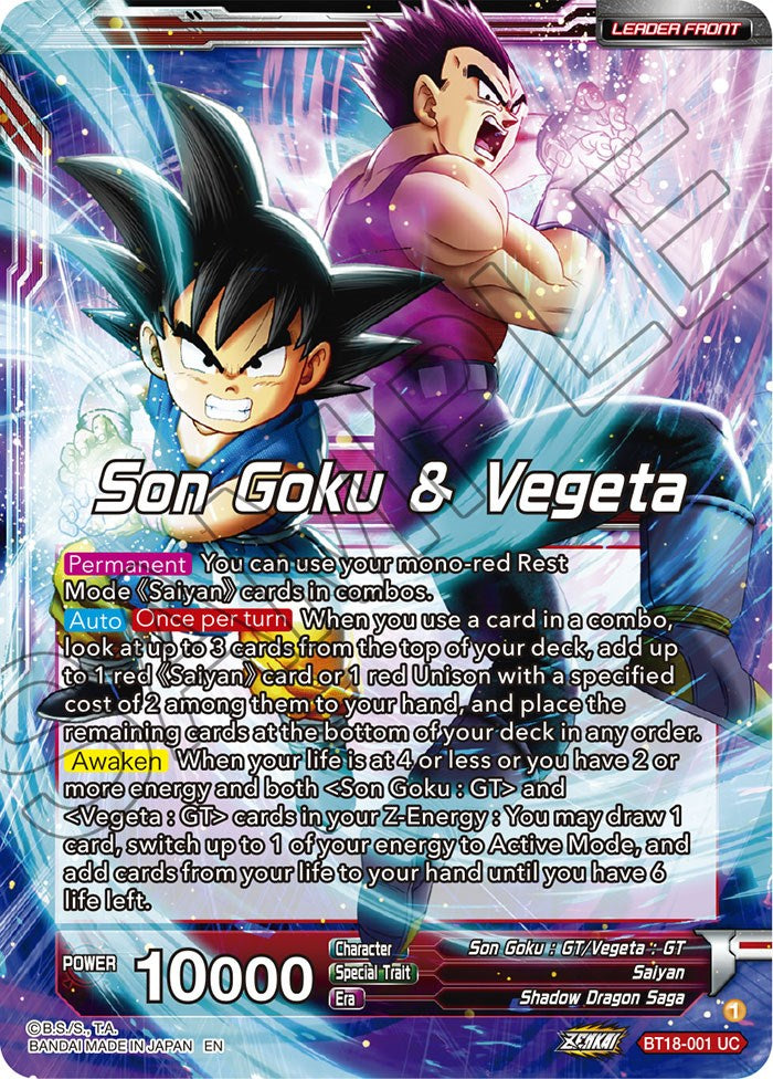 Son Goku & Vegeta // SS4 Son Goku & SS4 Vegeta, In It Together (BT18-001) [Dawn of the Z-Legends Prerelease Promos] | Rock City Comics