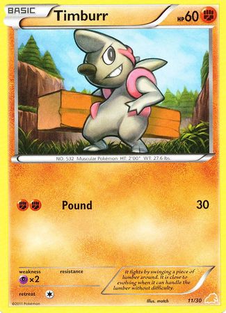 Timburr (11/30) [Black & White: Trainer Kit - Excadrill] | Rock City Comics