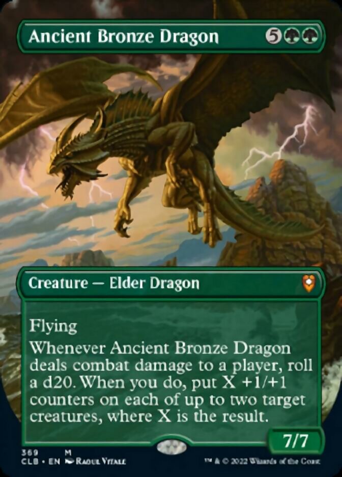 Ancient Bronze Dragon (Borderless Alternate Art) [Commander Legends: Battle for Baldur's Gate] | Rock City Comics