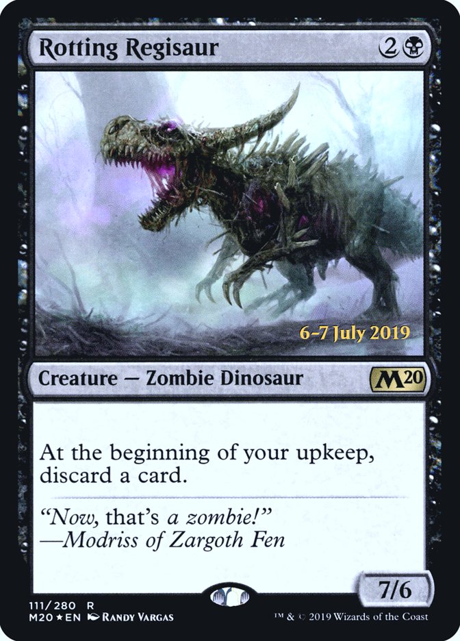 Rotting Regisaur  [Core Set 2020 Prerelease Promos] | Rock City Comics