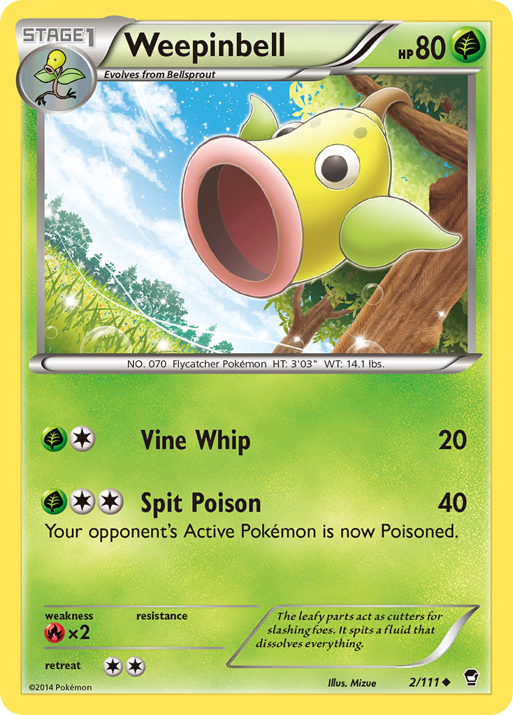 Weepinbell (2/111) [XY: Furious Fists] | Rock City Comics