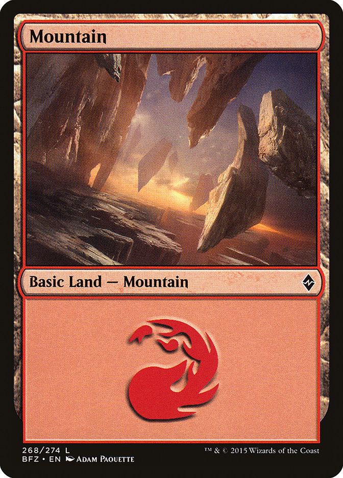 Mountain (268a) [Battle for Zendikar] | Rock City Comics