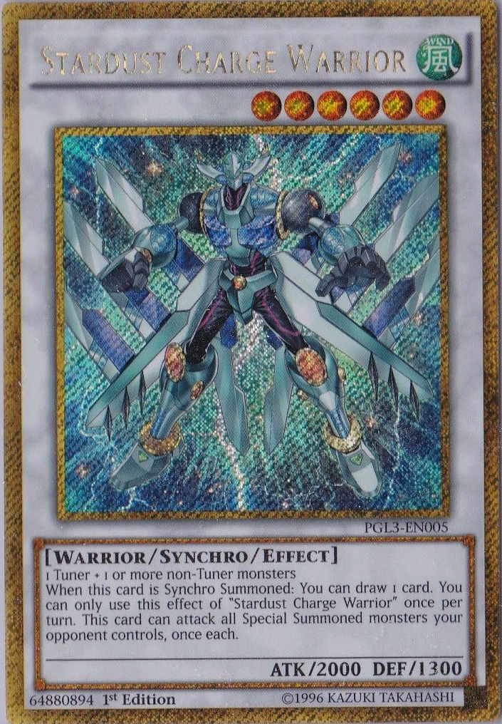 Stardust Charge Warrior [PGL3-EN005] Gold Secret Rare | Rock City Comics