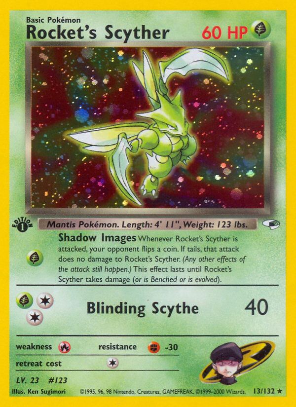 Rocket's Scyther (13/132) [Gym Heroes 1st Edition] | Rock City Comics