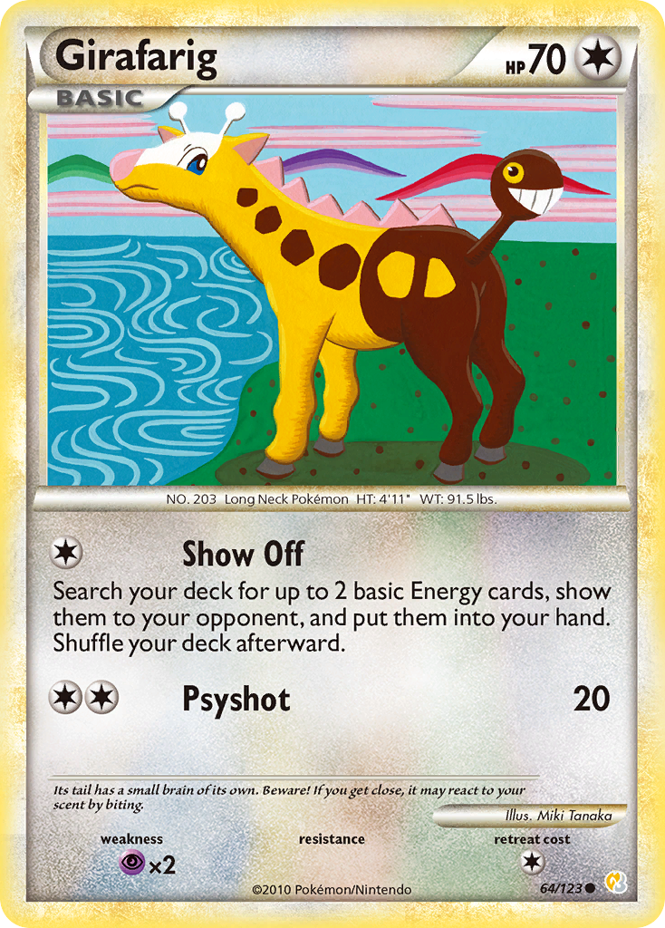 Girafarig (64/123) [HeartGold & SoulSilver: Base Set] | Rock City Comics