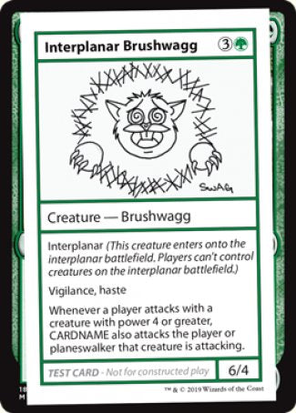 Interplanar Brushwagg (2021 Edition) [Mystery Booster Playtest Cards] | Rock City Comics